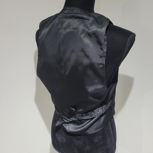 B.B. Dakota Leatherwear Women's Vintage Suede Button Down Vest Black Western - Picture 7 of 10